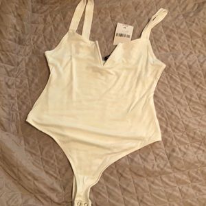 White/cream Forever 21 bodysuit